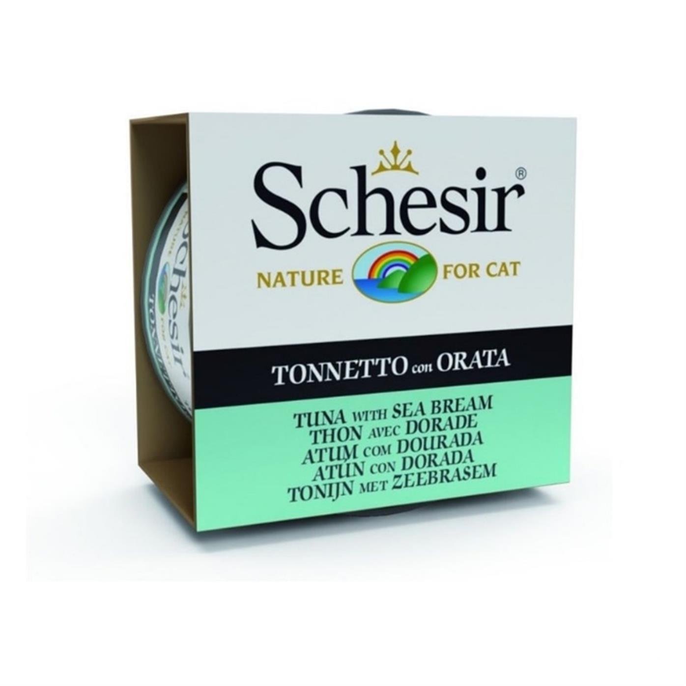Schesir Ton Balıklı ve Çipuralı Kedi Konservesi 85g