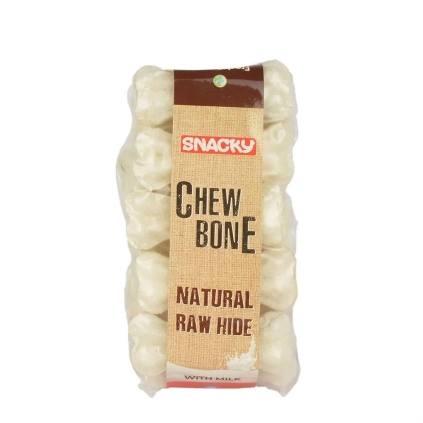 Snacky Beyaz Çiğneme Kemiği 5cm 10Adet 10gr