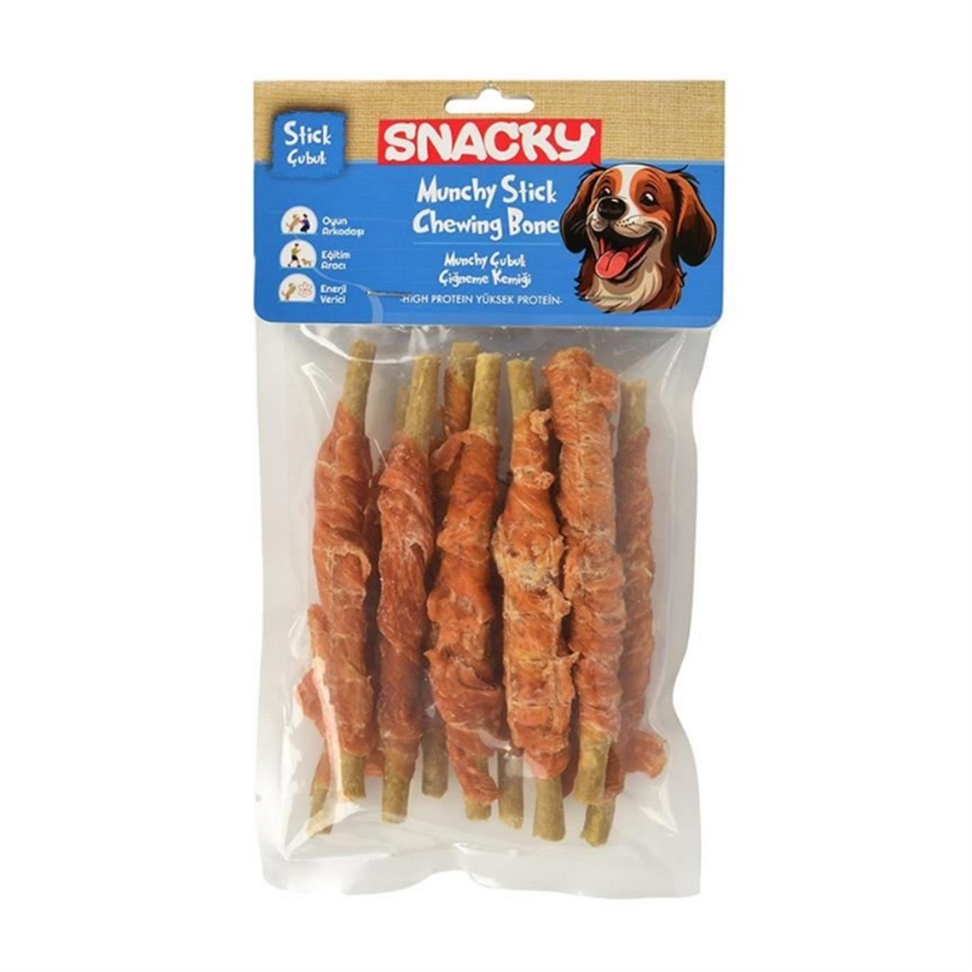 Snacky Munchy Tavuk Sargılı Köpek Ödül 10'lu 13cm 120gr