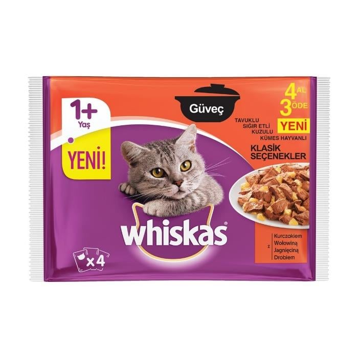 Whiskas Pouch Güveç Et Çeşitleri 85gr 4 Al 3 Öde