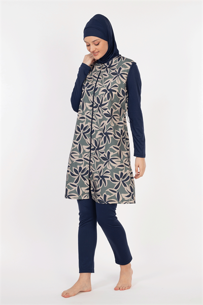 1318 Siyah Tesettür Mayo