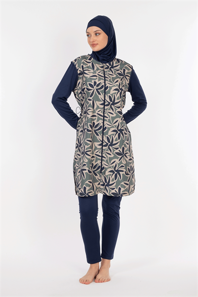 1318 Siyah Tesettür Mayo