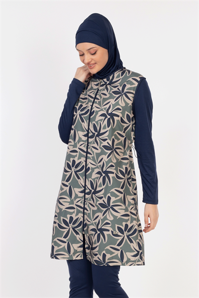 1318 Siyah Tesettür Mayo