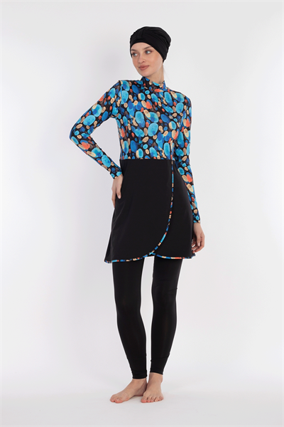 2312 Siyah Tesettür Mayo