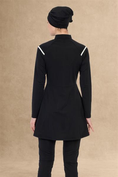 6016 Siyah Tesettür Mayo