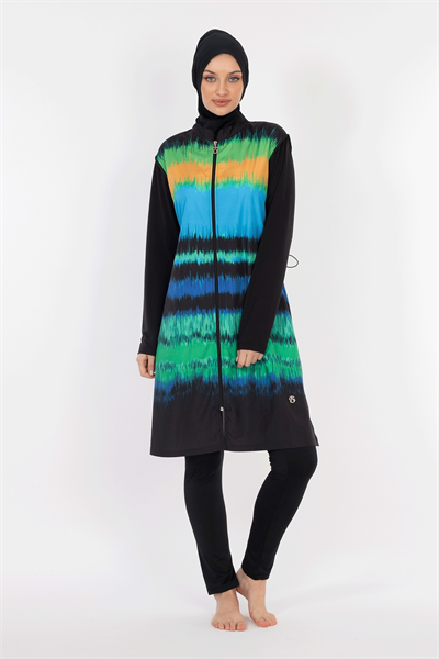 6030 Siyah Tesettür Mayo