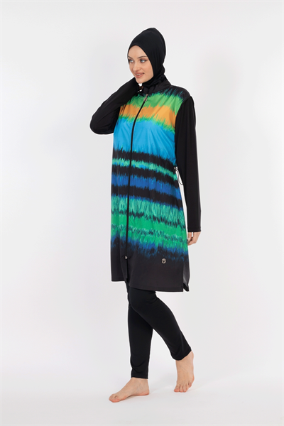 6030 Siyah Tesettür Mayo