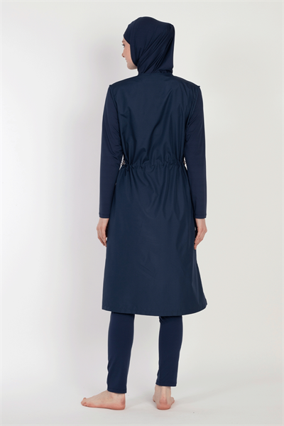 6045A Koyu Lacivert Tesettür Mayo