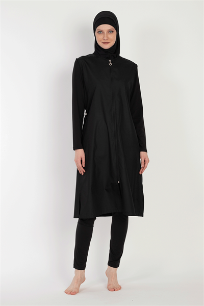 6045A Siyah Tesettür Mayo