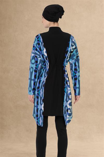 6051 Siyah Tesettür Mayo