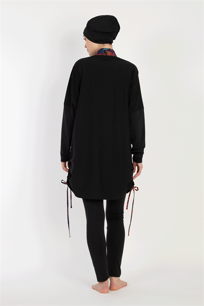 6052 Siyah Tesettür Mayo