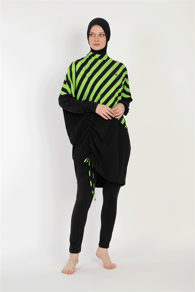 6060 Siyah Tesettür Mayo