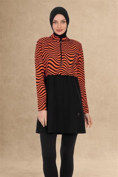 6062 Siyah Tesettür Mayo