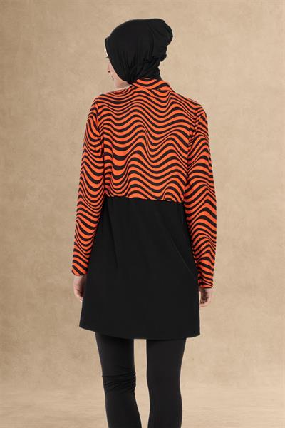 6062 Siyah Tesettür Mayo