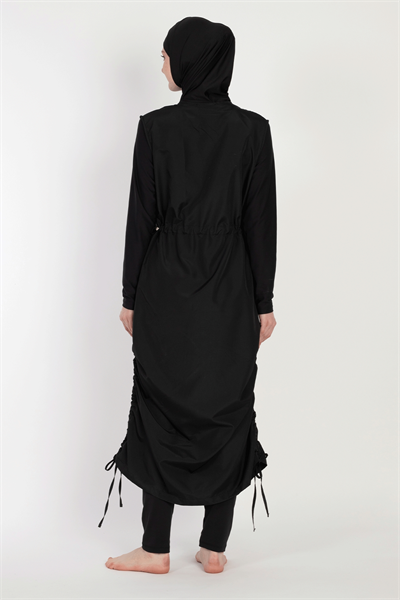 6068 Siyah Tesettür Mayo