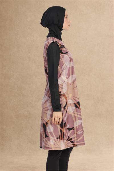 6190A Kapalı Siyah Tesettür Mayo