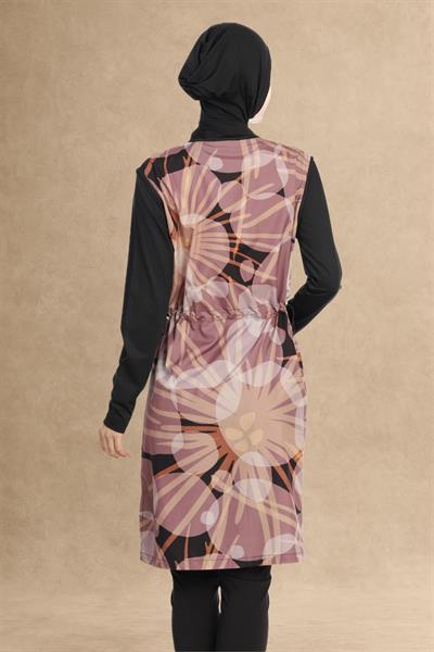 6190A Kapalı Siyah Tesettür Mayo