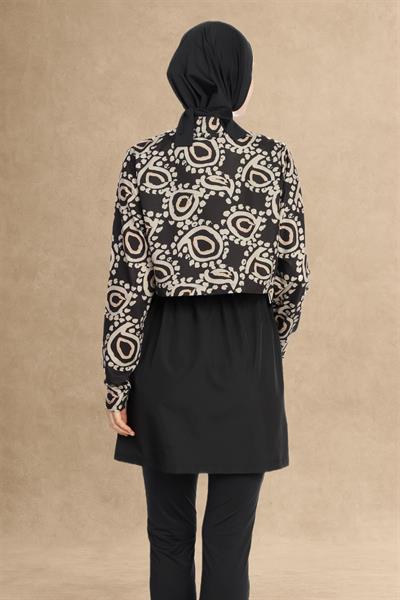 6199A Kapalı Siyah Tesettür Mayo