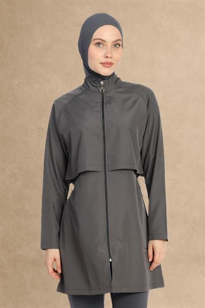 6201A Kapalı Antrasit Tesettür Mayo