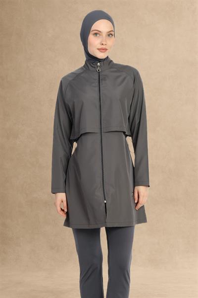 6201A Kapalı Antrasit Tesettür Mayo
