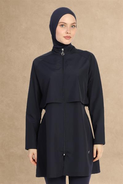 6201A Kapalı Koyu Lacivert Tesettür Mayo