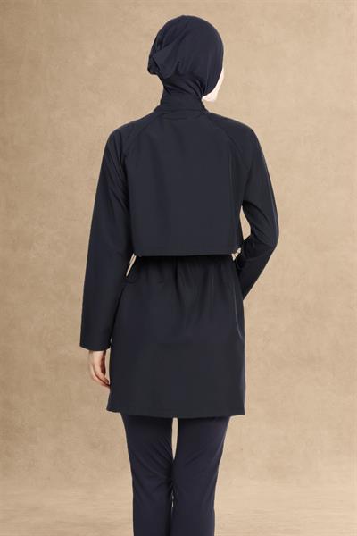 6201A Kapalı Koyu Lacivert Tesettür Mayo