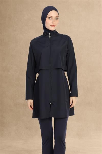 6201A Kapalı Koyu Lacivert Tesettür Mayo
