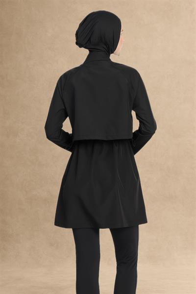 6201A Kapalı Siyah Tesettür Mayo