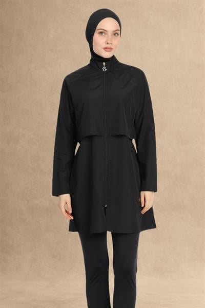 6201A Kapalı Siyah Tesettür Mayo