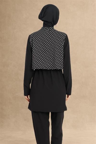 6300A Kapalı Siyah Tesettür Mayo