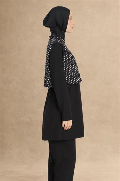 6300A Kapalı Siyah Tesettür Mayo