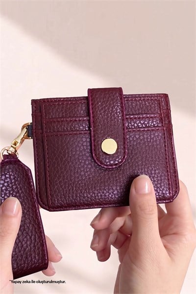 Anahtarlık Detaylı Bordo Kartlık