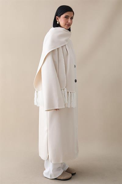 Atkılı Cepli Kaşe Uzun Taş Ceket