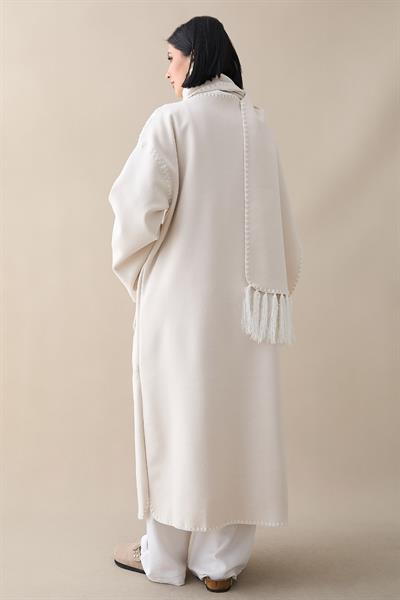 Atkılı Cepli Kaşe Uzun Taş Ceket