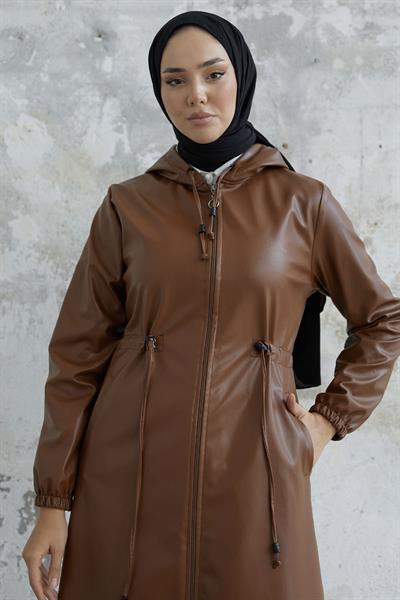 Avery Tünel Bağcıklı Deri Taba Kap