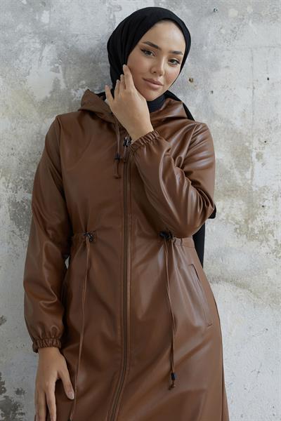 Avery Tünel Bağcıklı Deri Taba Kap