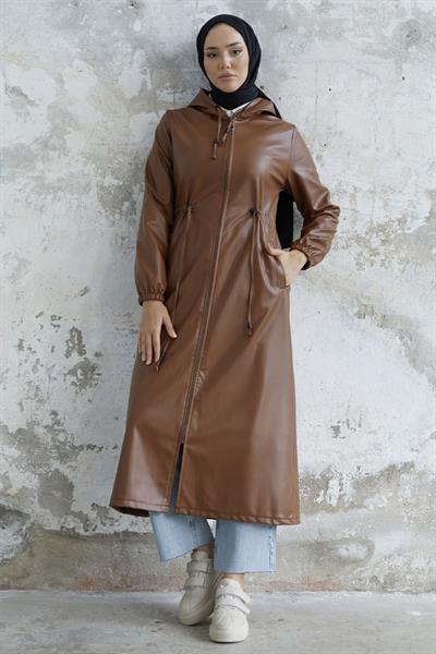 Avery Tünel Bağcıklı Deri Taba Kap