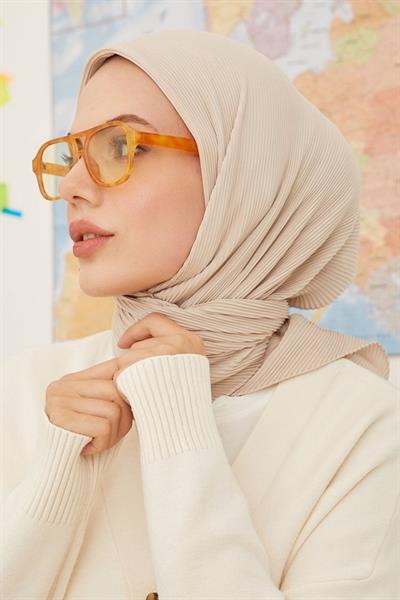 Ayla Piliseli Eşarp - Bej