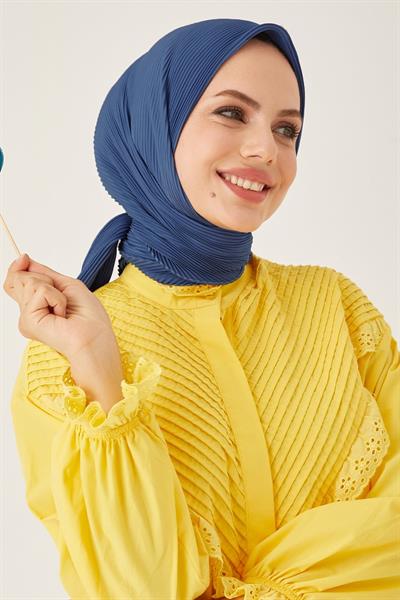 Ayla Piliseli Eşarp - İndigo