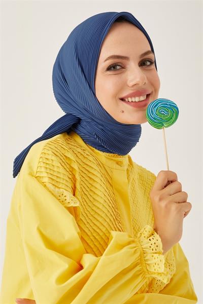 Ayla Piliseli Eşarp - İndigo