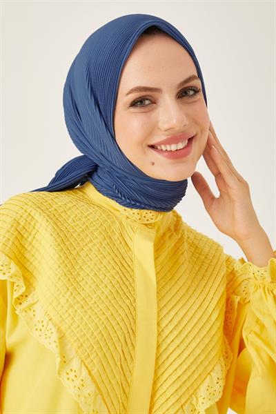 Ayla Piliseli Eşarp - İndigo