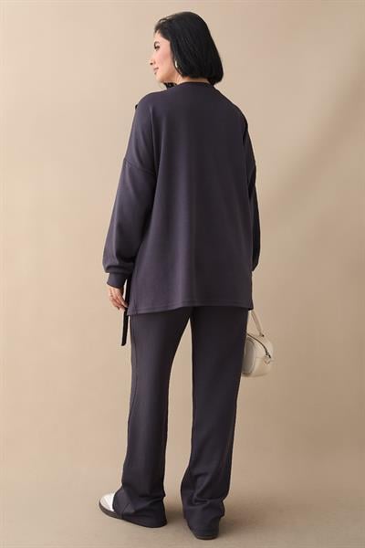 Bağlama Detay Çıtçıtlı Antrasit Oyşo Takım