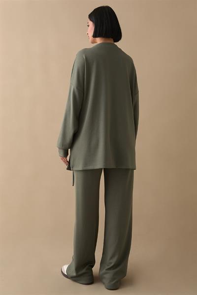 Bağlama Detay Çıtçıtlı Haki Oyşo Takım