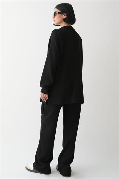 Bağlama Detay Çıtçıtlı Siyah Oyşo Takım