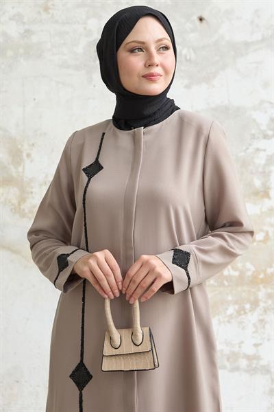 Baklava detay Taş Bej Ferace