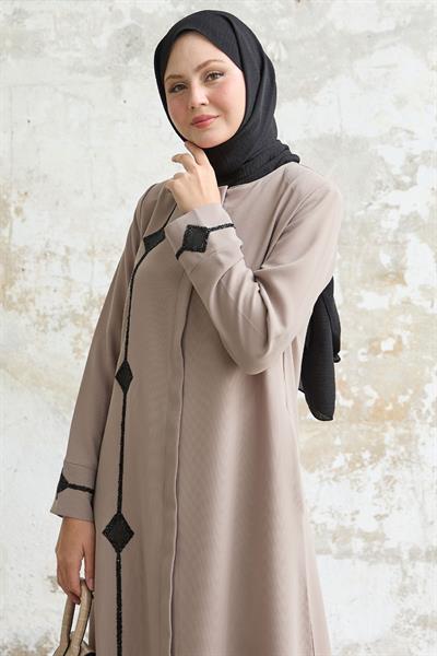 Baklava detay Taş Bej Ferace