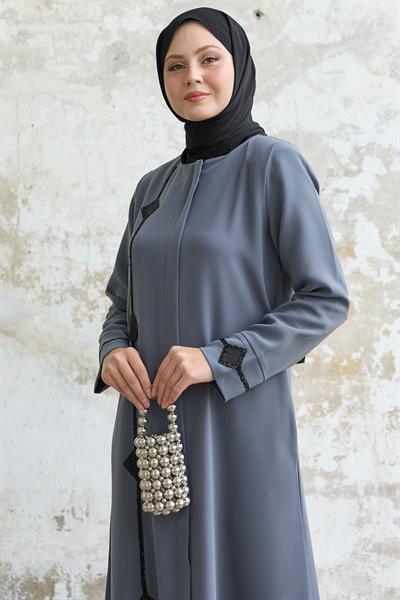 Baklava detay Taş Gri Ferace