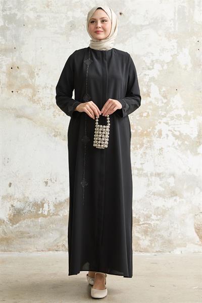 Baklava detay Taş Siyah Ferace