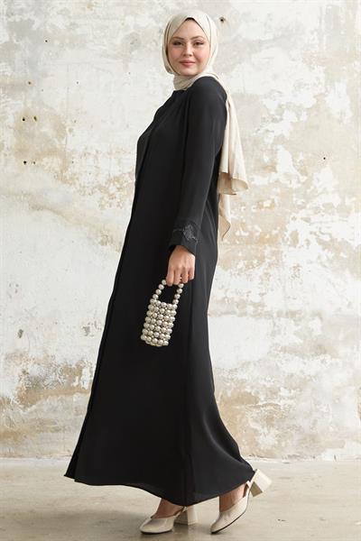 Baklava detay Taş Siyah Ferace