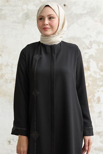 Baklava detay Taş Siyah Ferace